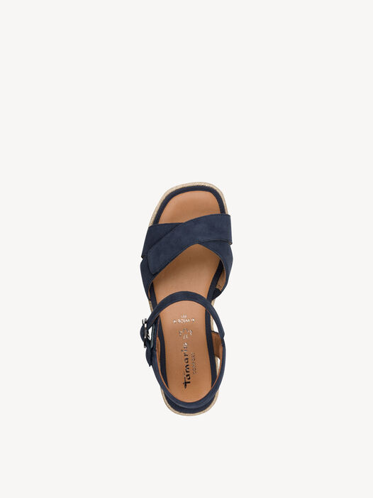 Leren Sandaaltje, NAVY SUEDE, hi-res