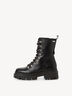 Leather Bootie - black warm lining, BLACK LEATHER, hi-res