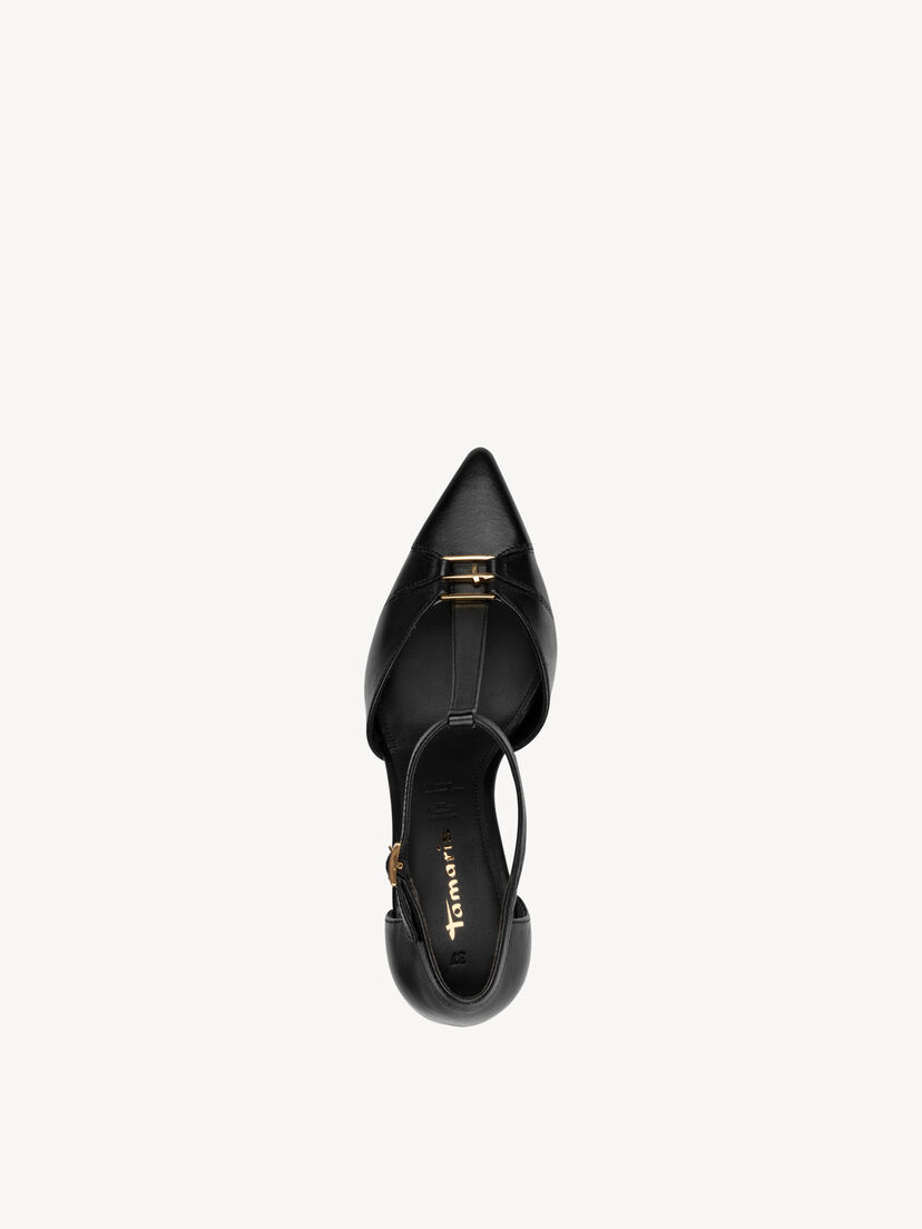Leren Pumps - zwart, BLACK, hi-res