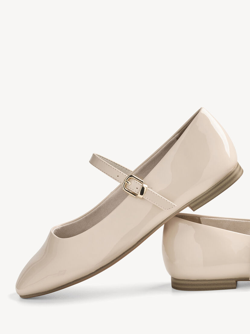Ballerina - beige, IVORY PATENT, hi-res