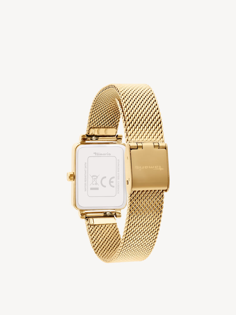 Uhr - gold, gold-glossy weiß, hi-res