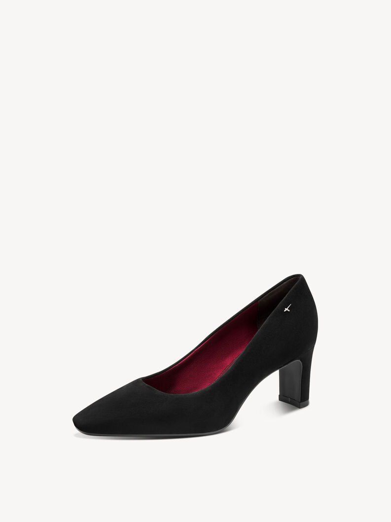 Escarpin en cuir - noir, BLACK, hi-res