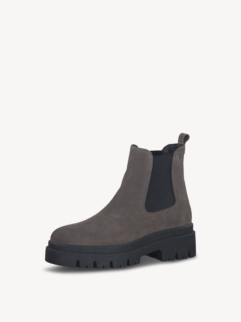 Bottine Chelsea en cuir - gris, GREY SUEDE, hi-res