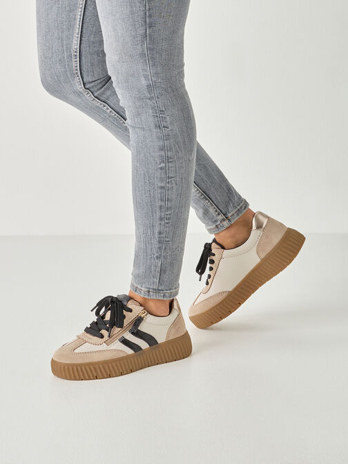 Sneaker, BEIGE/BLACK, hi-res