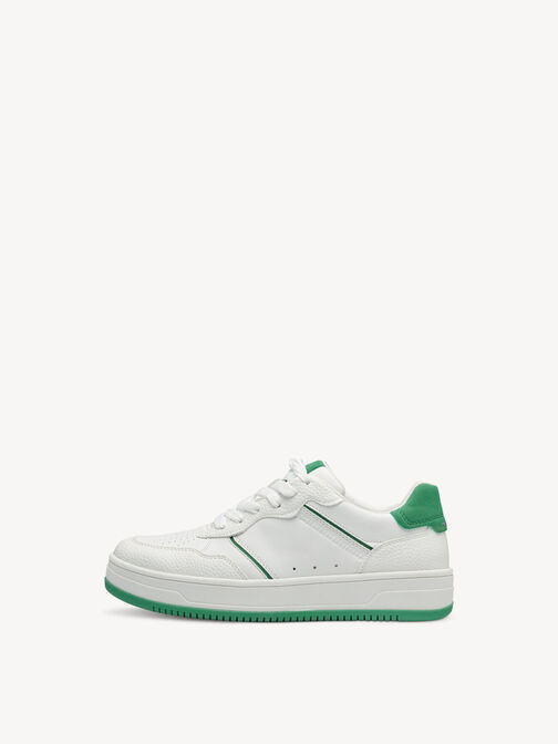 Sneaker, WHITE/GREEN, hi-res