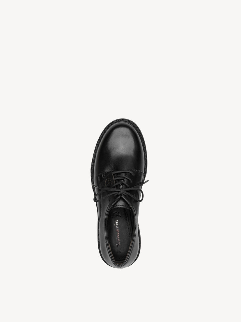 Leren Lage schoen - zwart, BLACK, hi-res