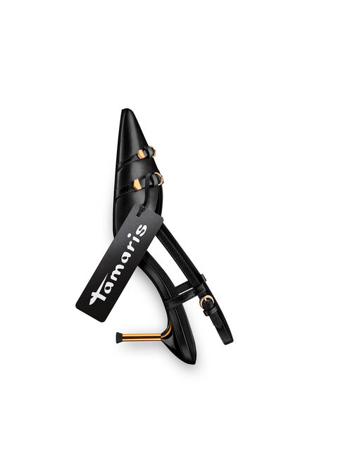 Slingpumps, BLACK LEATHER, hi-res