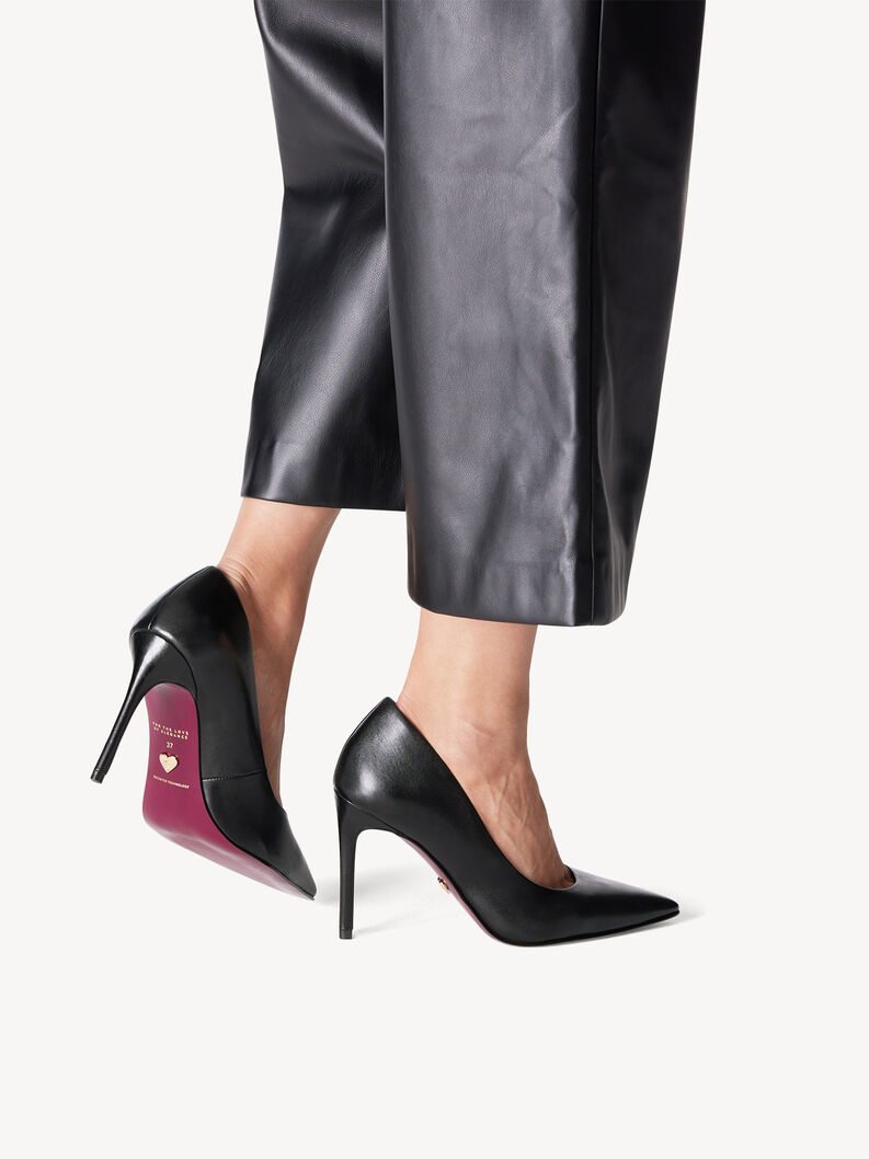 Leather Pumps - black, BLACK, hi-res