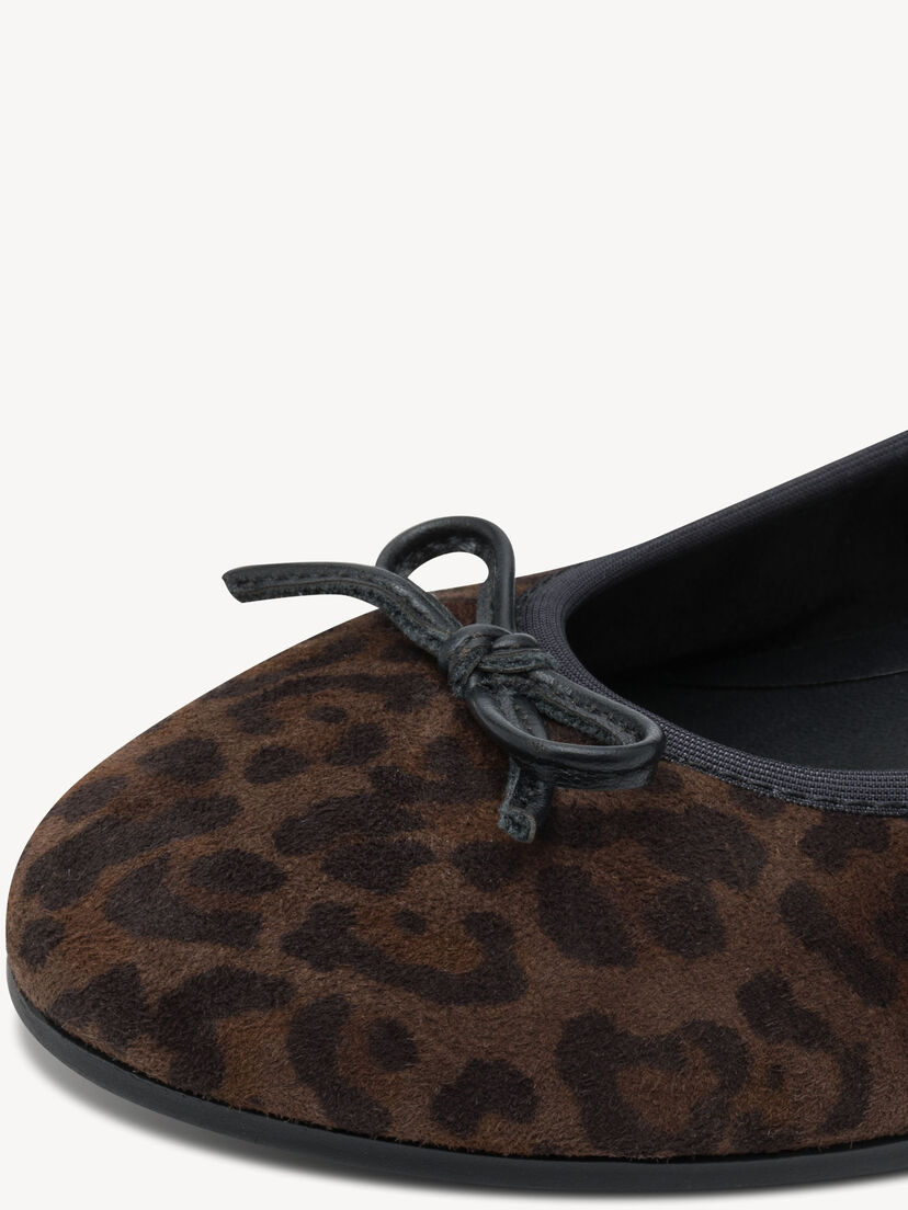 Leren Ballerina - bruin, MOCCA LEOPARD, hi-res