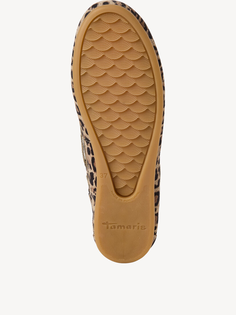 Leren Mocassin - bruin, LEOPARD, hi-res
