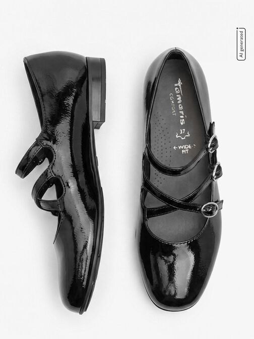 Ballerina - schwarz, BLACK PATENT, hi-res