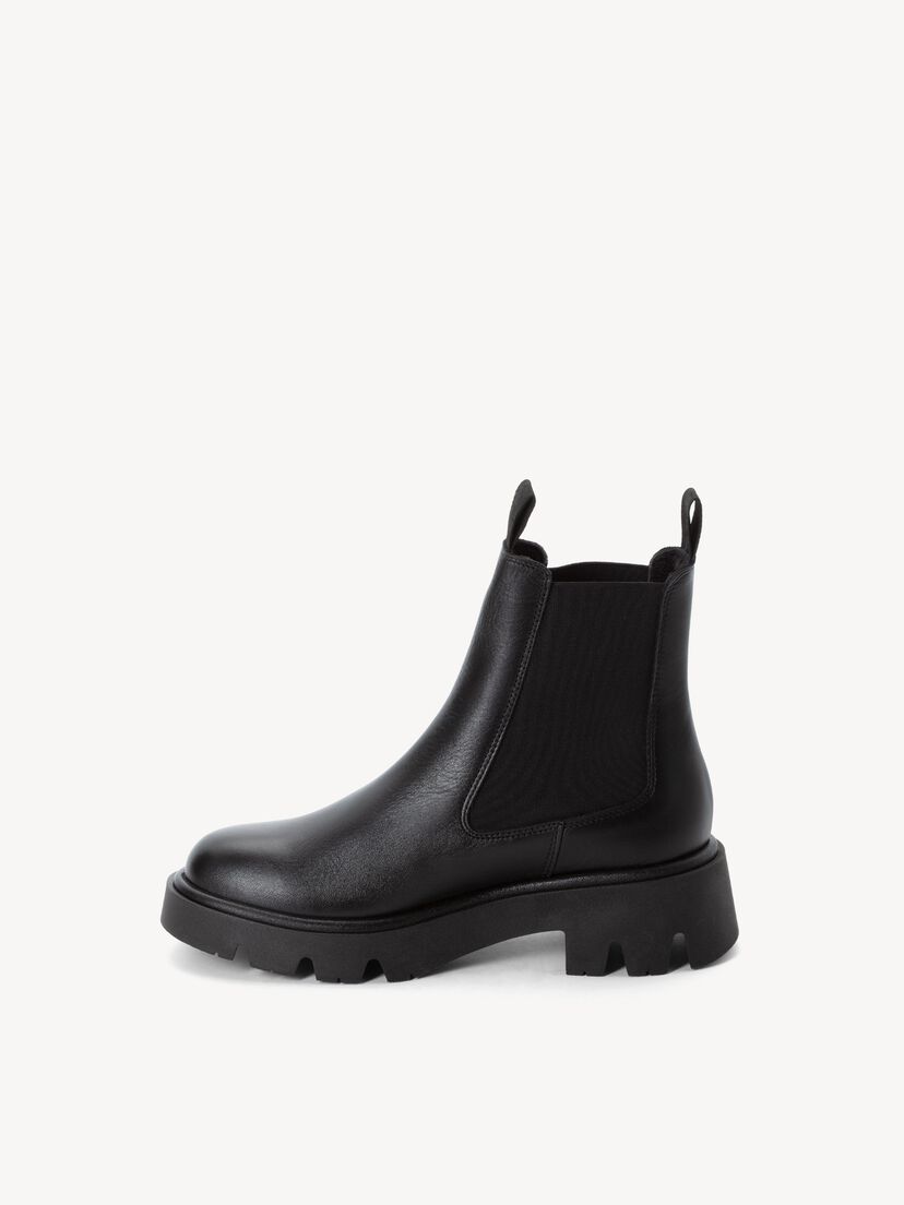 Leren Chelseaboot - zwart, BLACK LEATHER, hi-res