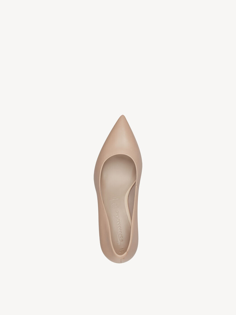 Leren Pumps - beige, NUDE, hi-res