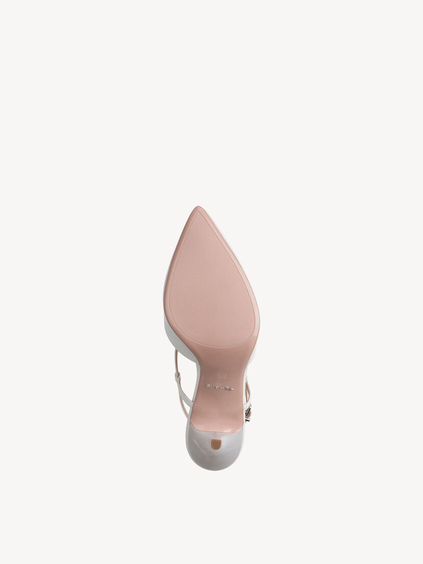 Leren Slingpumps - wit, PEARL, hi-res