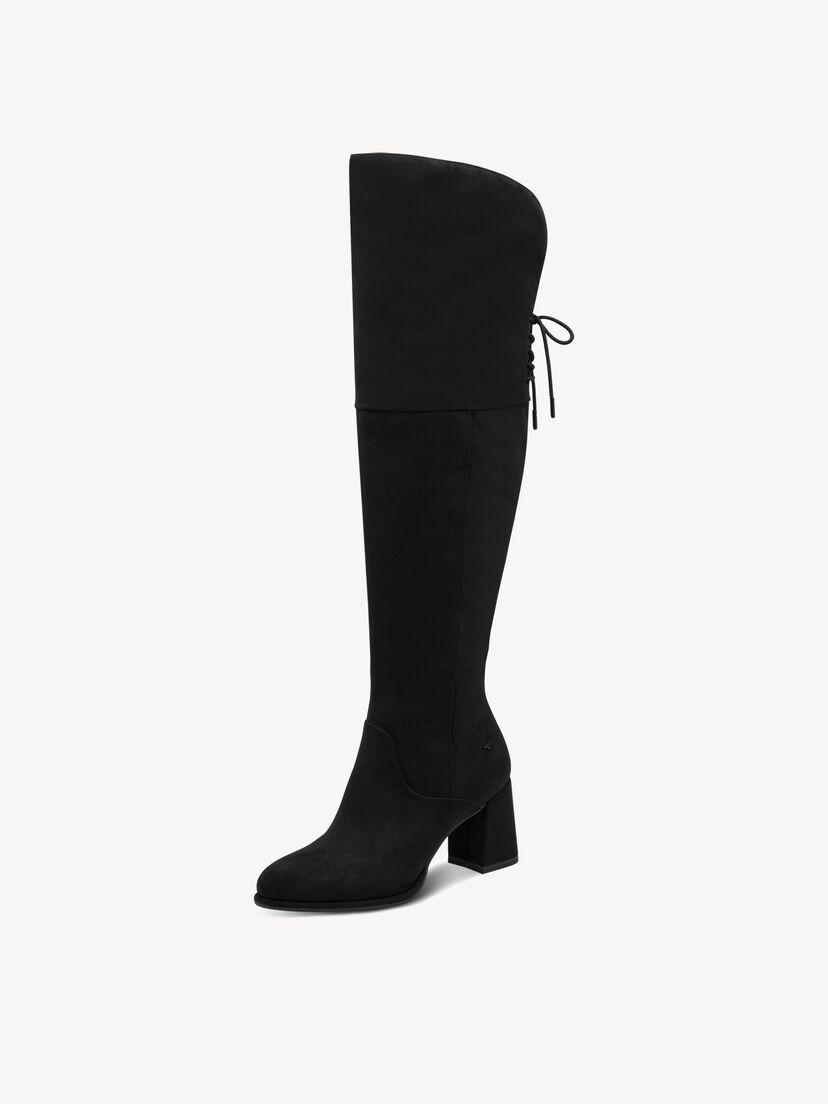 Overknee - zwart, BLACK, hi-res