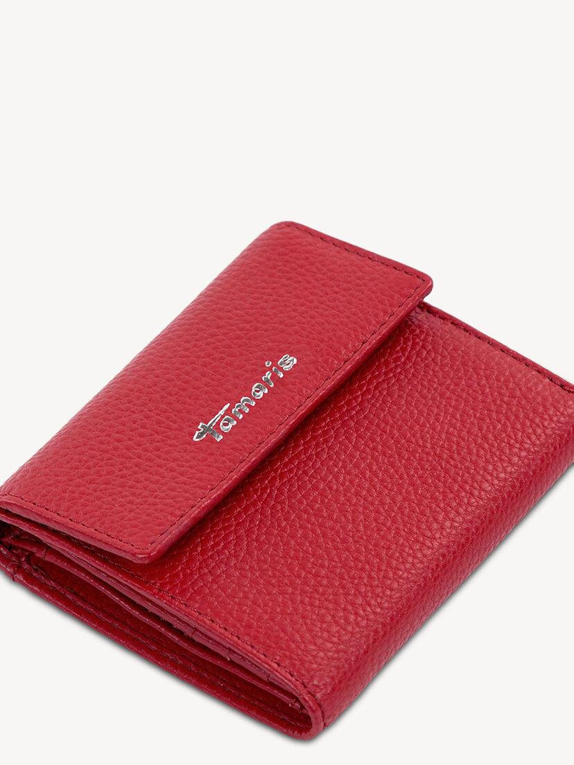 Leren Portemonnee - rood, red, hi-res