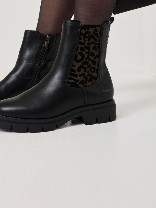 Chelseaboot, BLACK/LEOPARD, hi-res