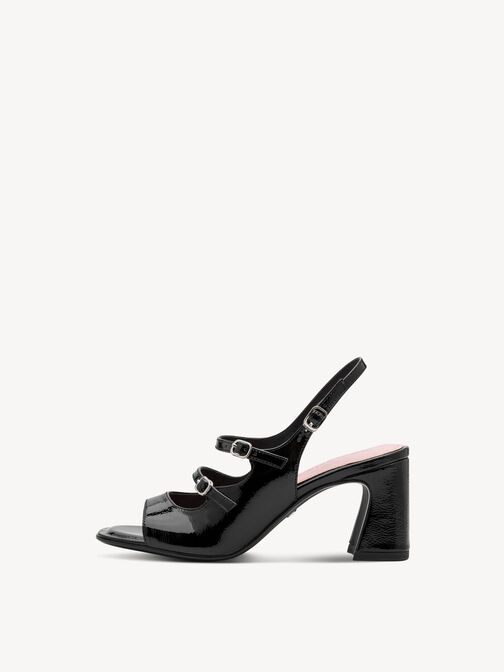 Sandale &agrave; talon, BLACK, hi-res
