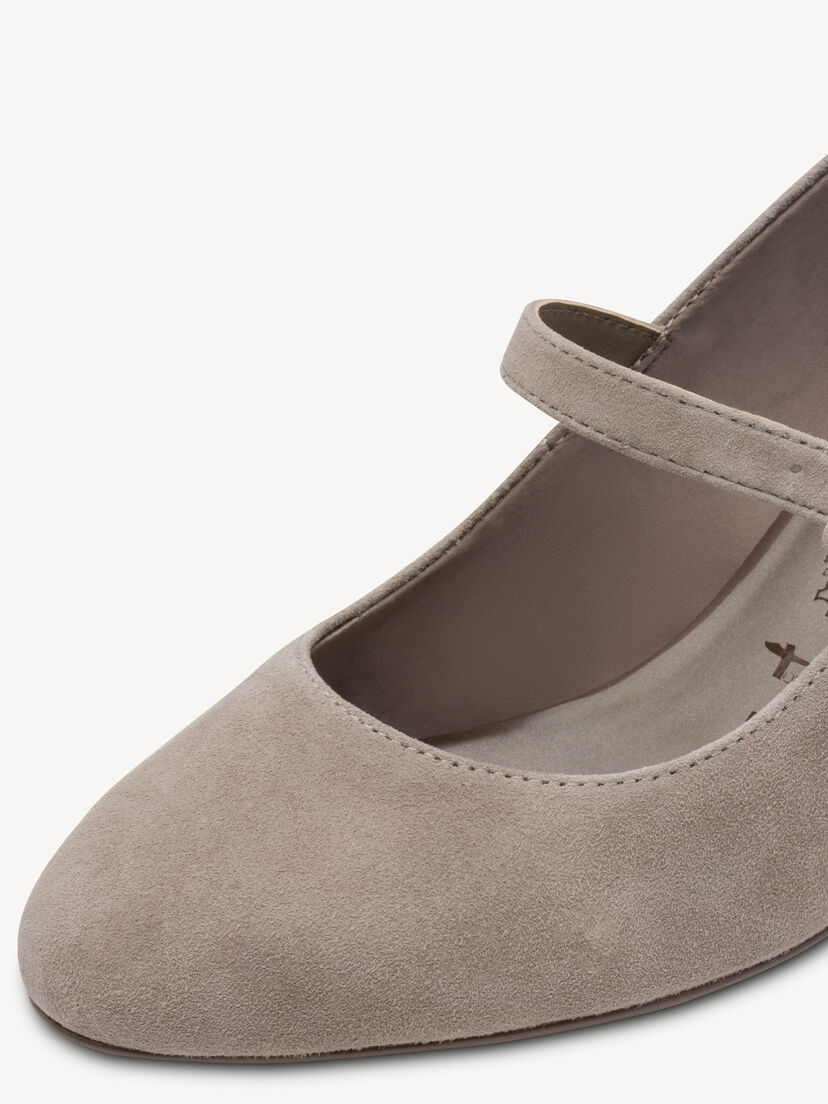 Leren Pumps - beige, TAUPE, hi-res