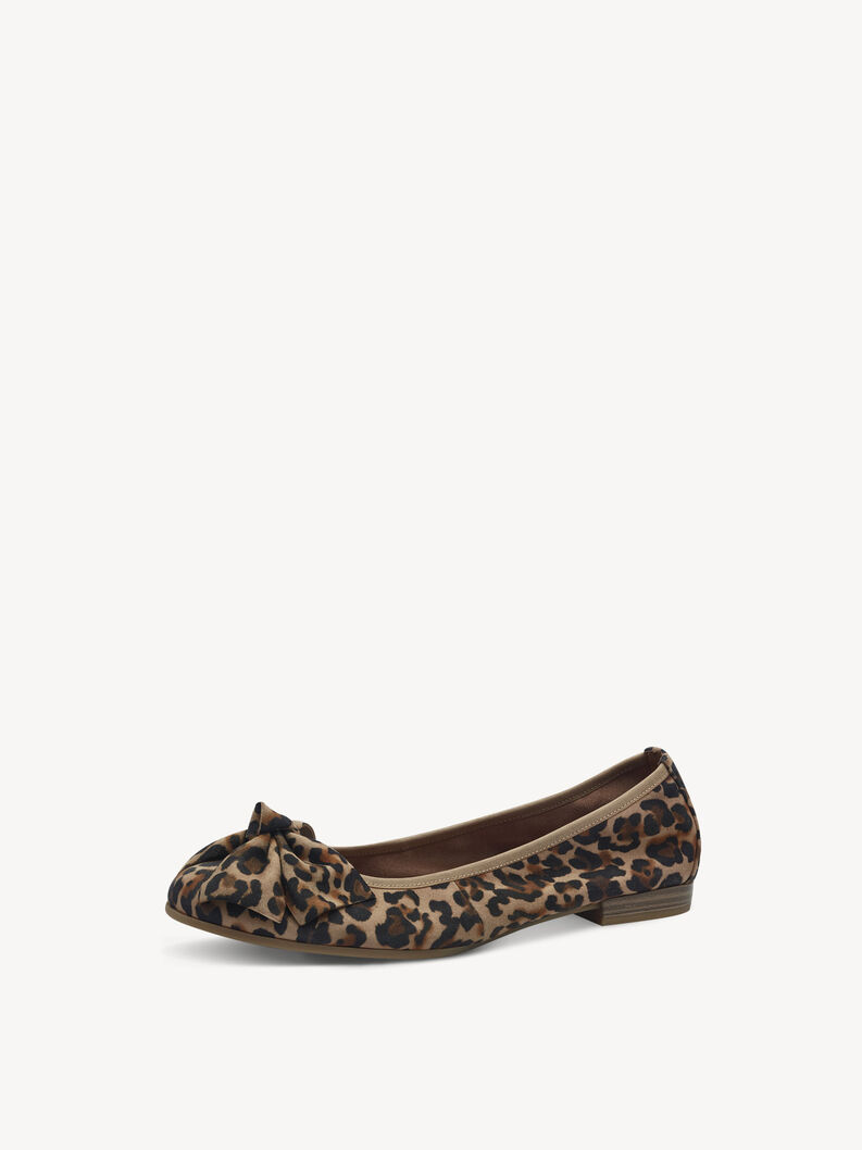 Lederballerina - braun, LEOPARD, hi-res