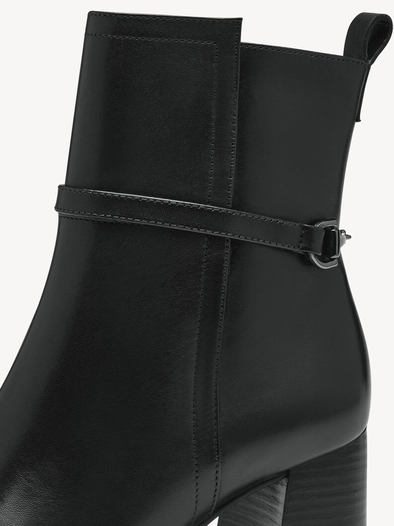 Leather Bootie - black, BLACK, hi-res