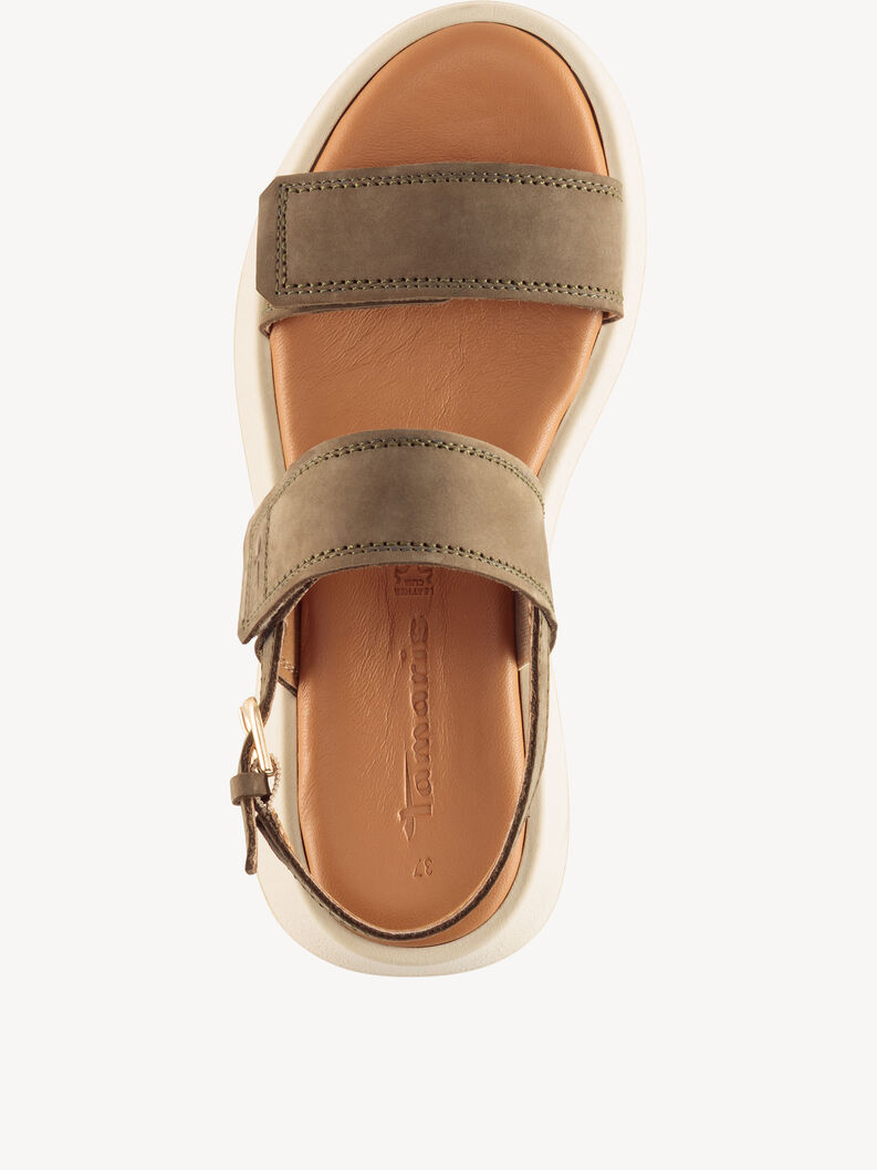 Sandalette, OLIVE NUBUC, hi-res