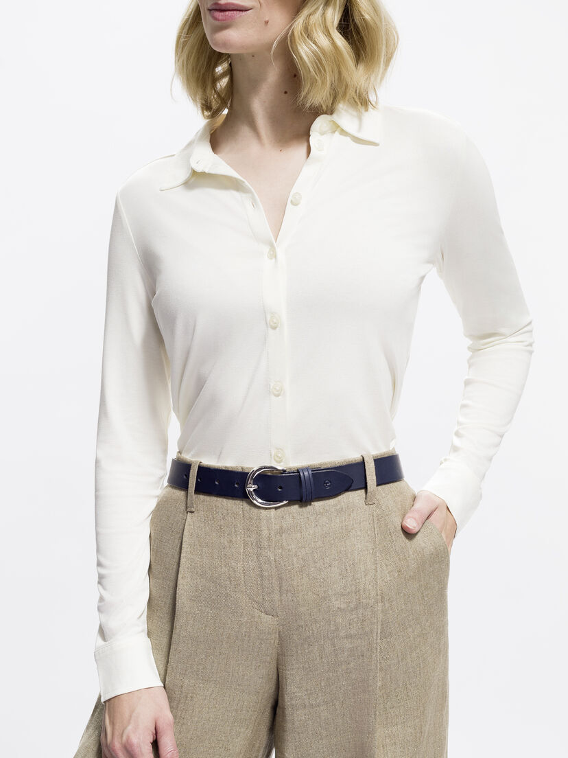 Leren Riem - blauw, nachtblau, hi-res