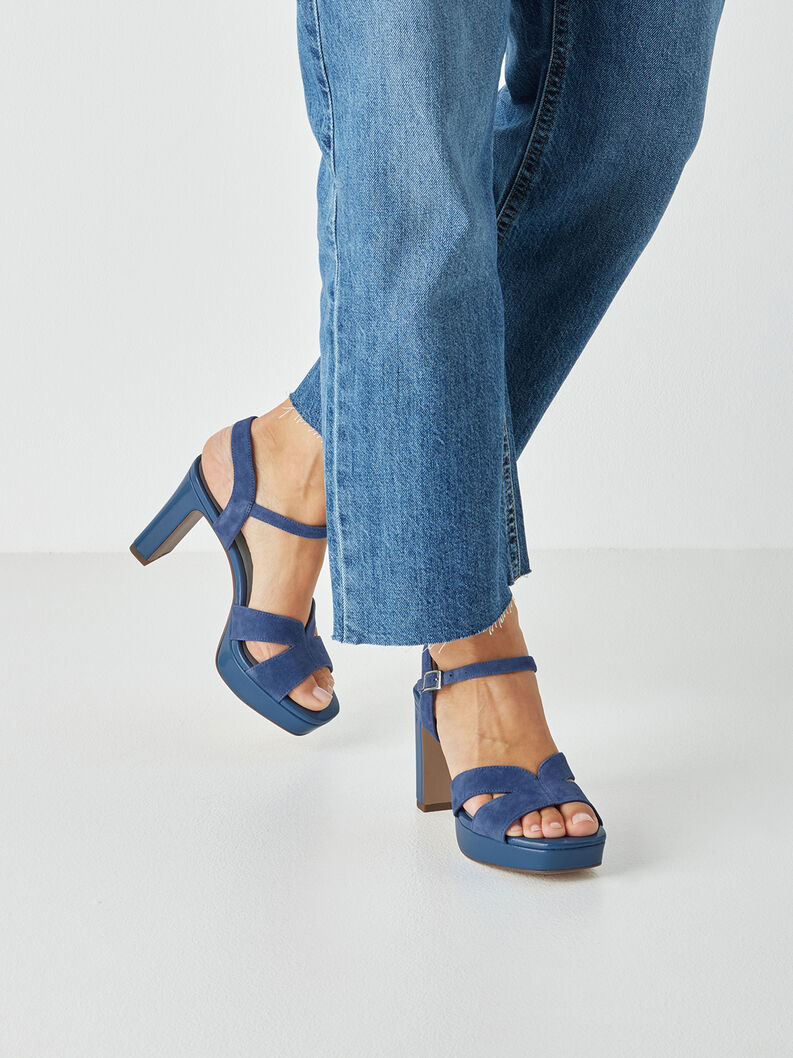 Heeled sandal, BLUE, hi-res