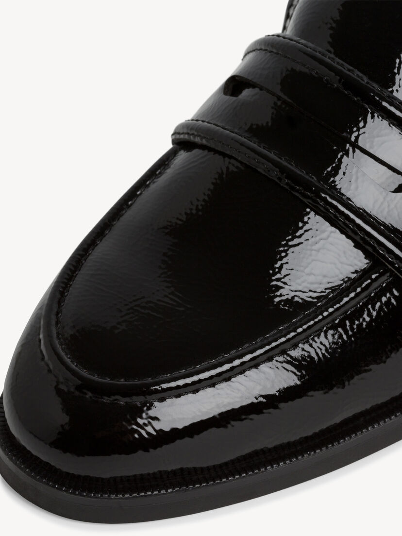 Instappers - zwart, BLACK PATENT, hi-res