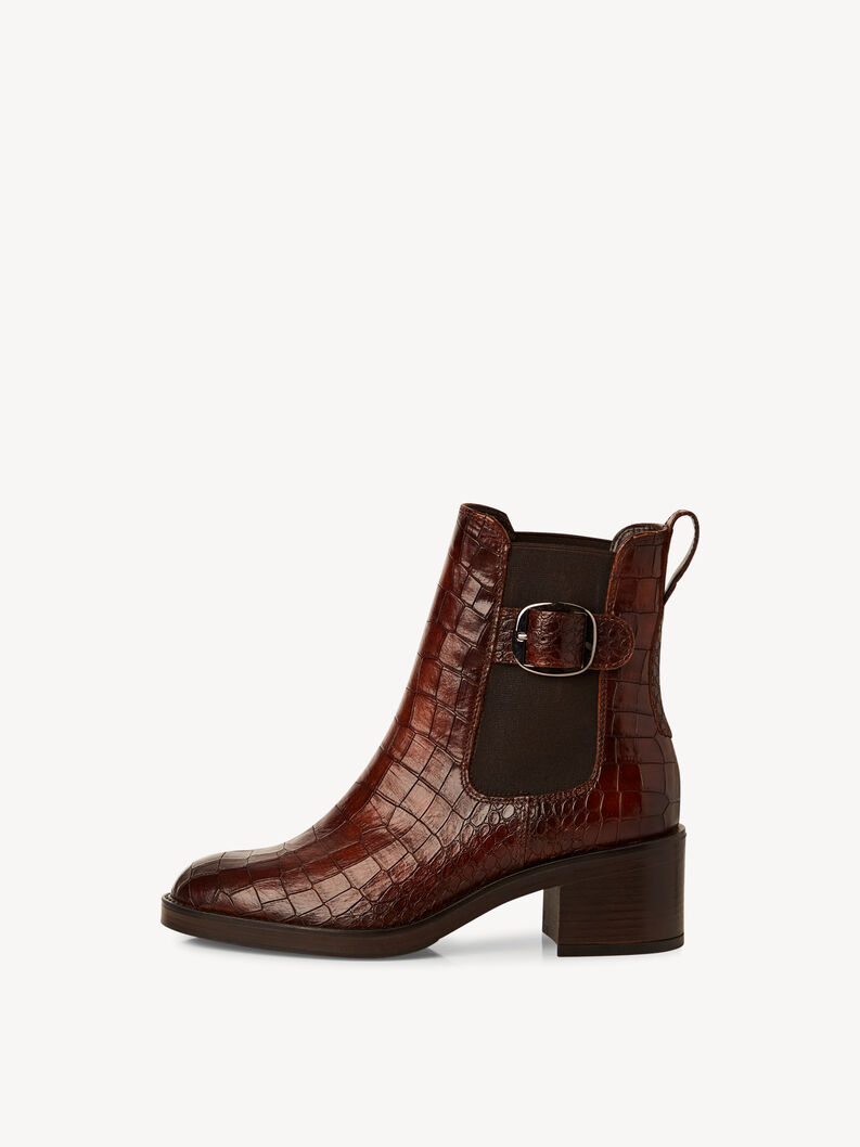 Leather Chelsea boot - brown, COGNAC CROCO, hi-res
