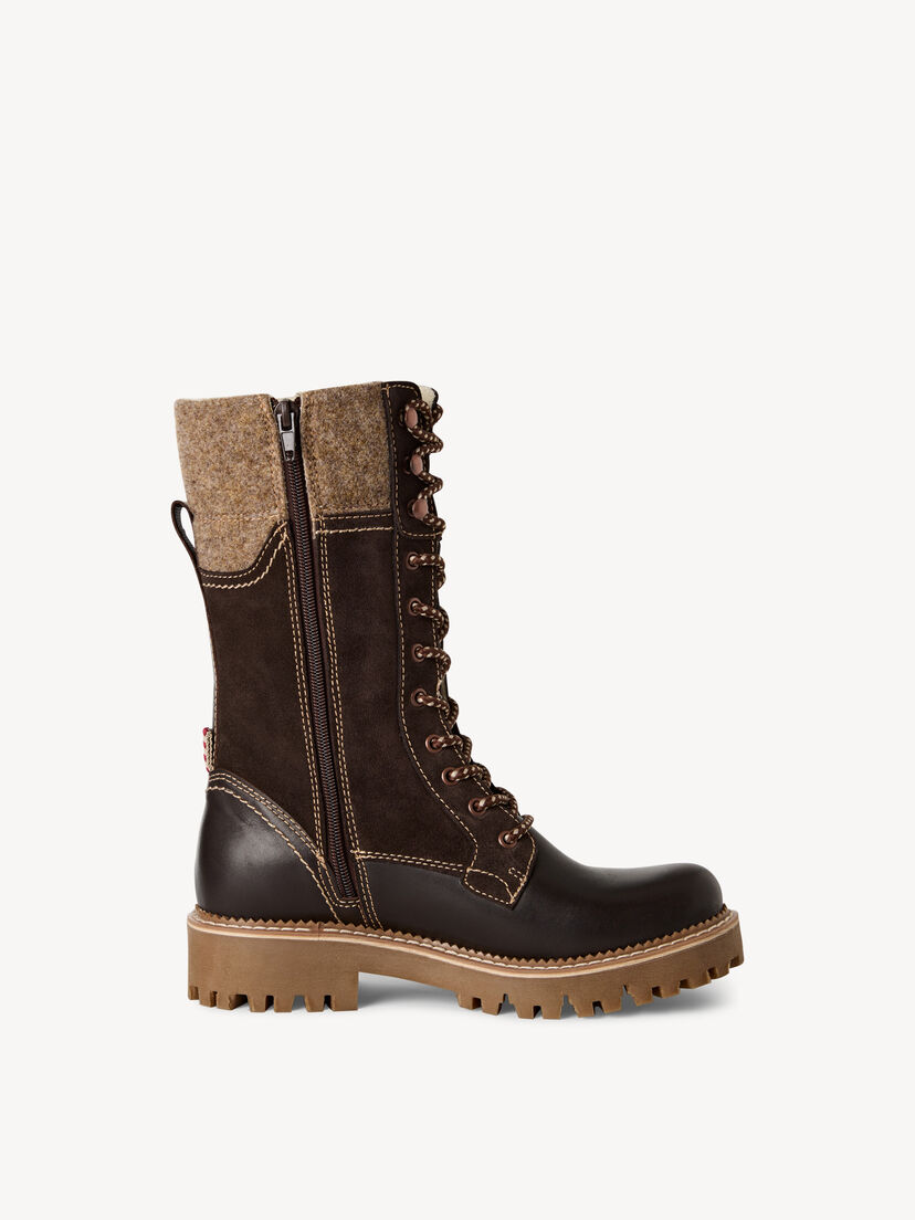 Enkellaarsje - bruin warme voering, MOCCA COMB, hi-res