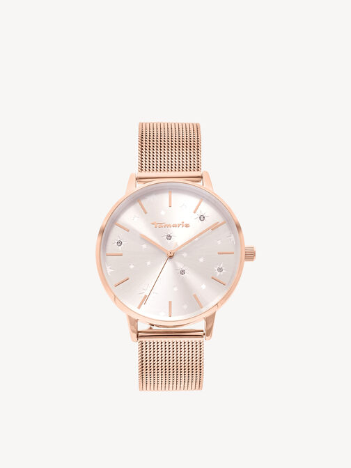 Uhr, roségold-silber sunray, hi-res