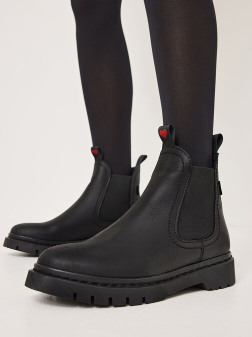 Chelsea Boot, BLACK/RED, hi-res