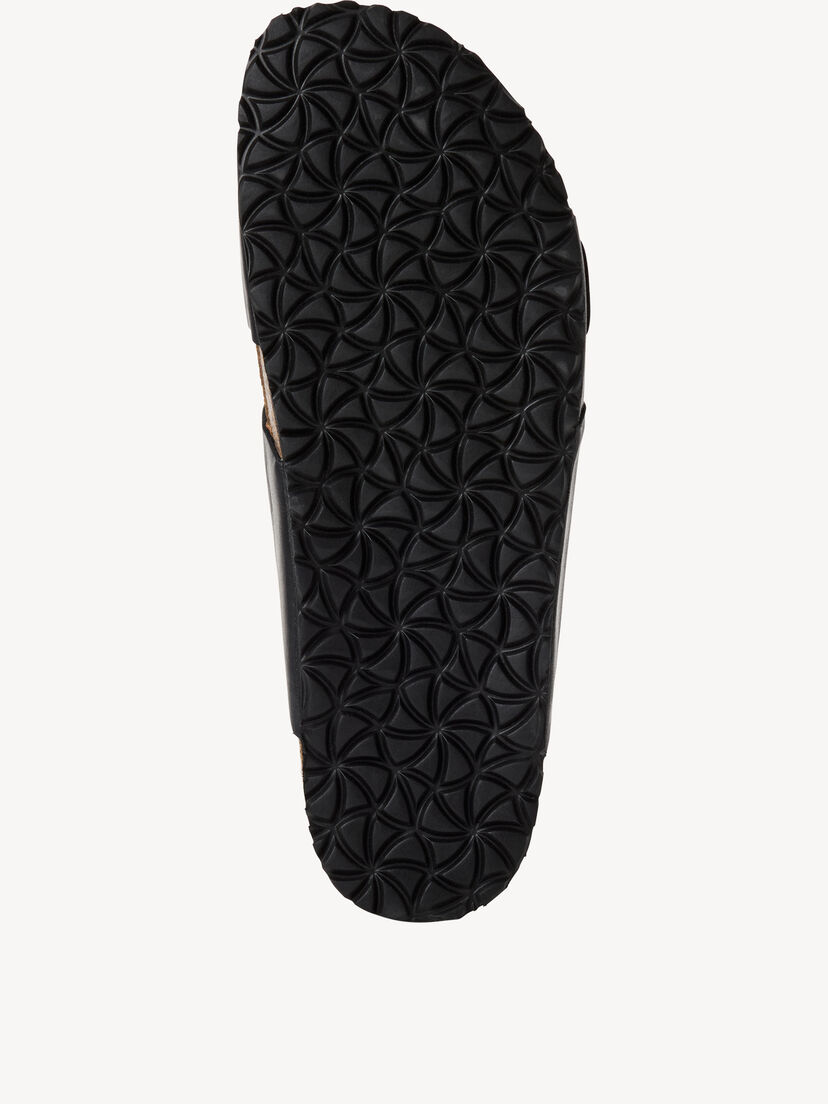 Leren Slipper - zwart, BLACK PULL-UP, hi-res