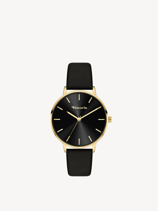 Uhr, schwarz, hi-res