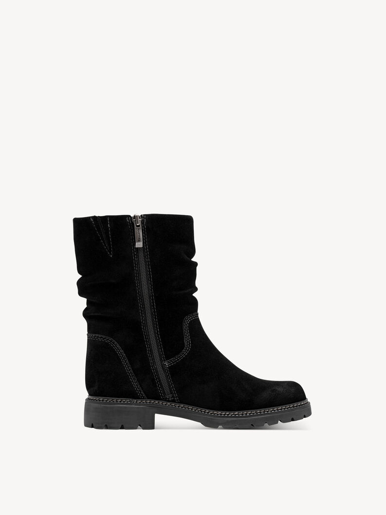 Lederstiefelette - schwarz, BLACK, hi-res