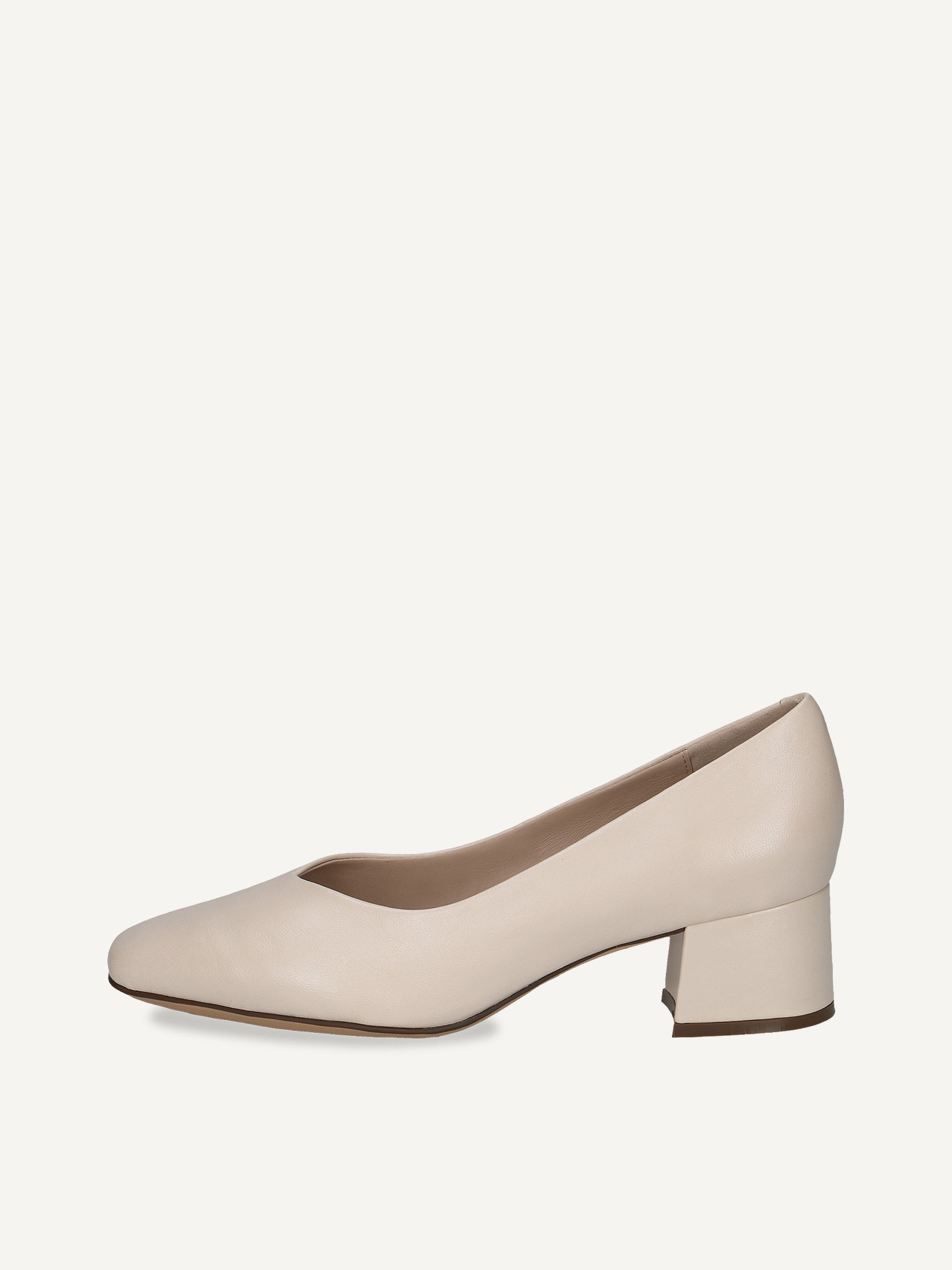 CAPRICE Escarpin beige en Cuir avec Talon trapzode P42 63 €