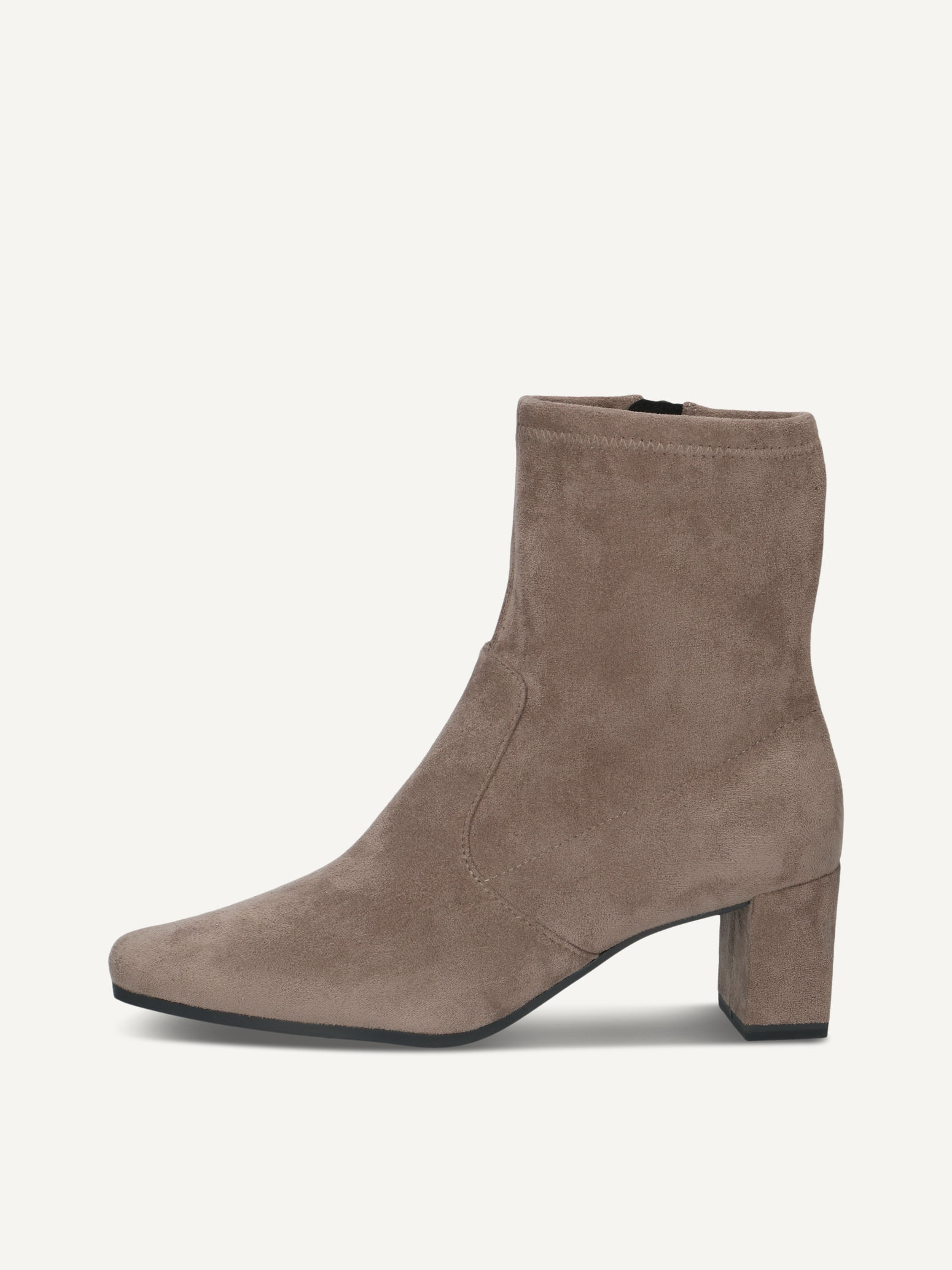 caprice bootie brown made of textiles with block heel size 38