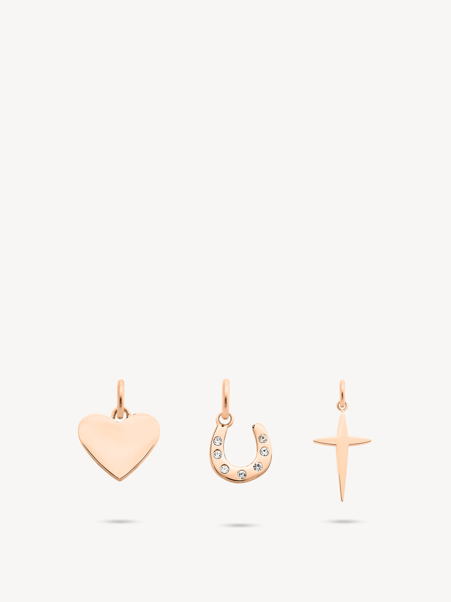 Set di charms oro rosa - 25mm