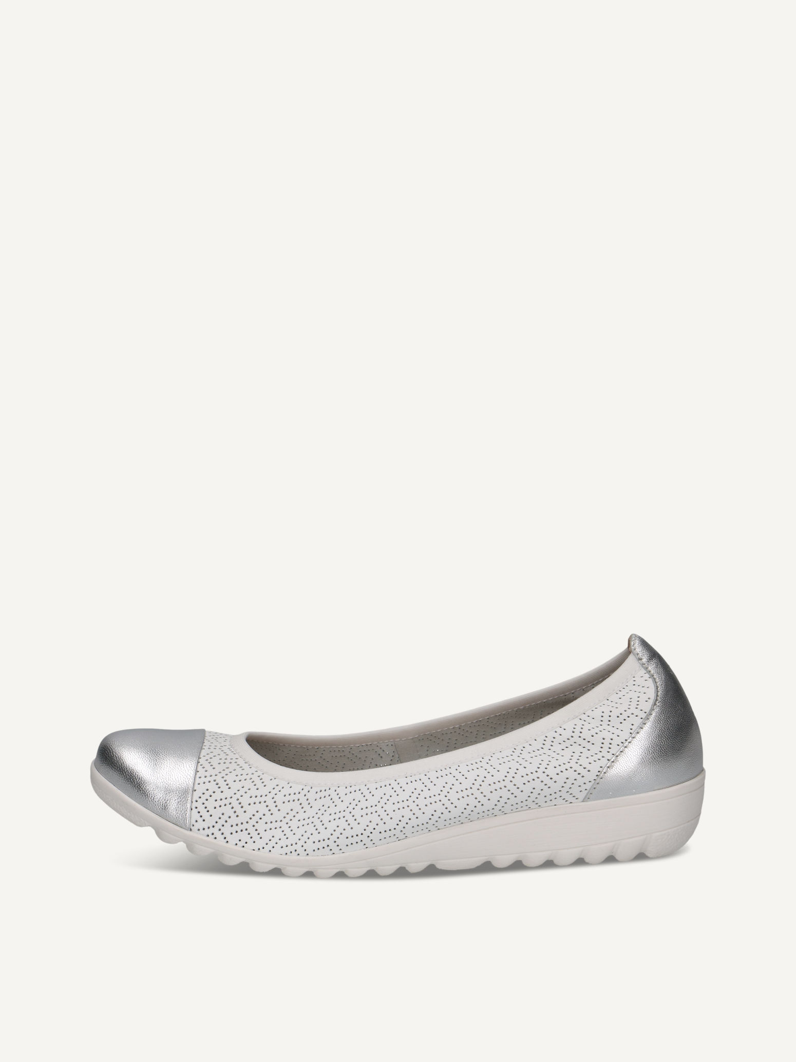 CAPRICE Ballerine blanc en Cuir P41 56$