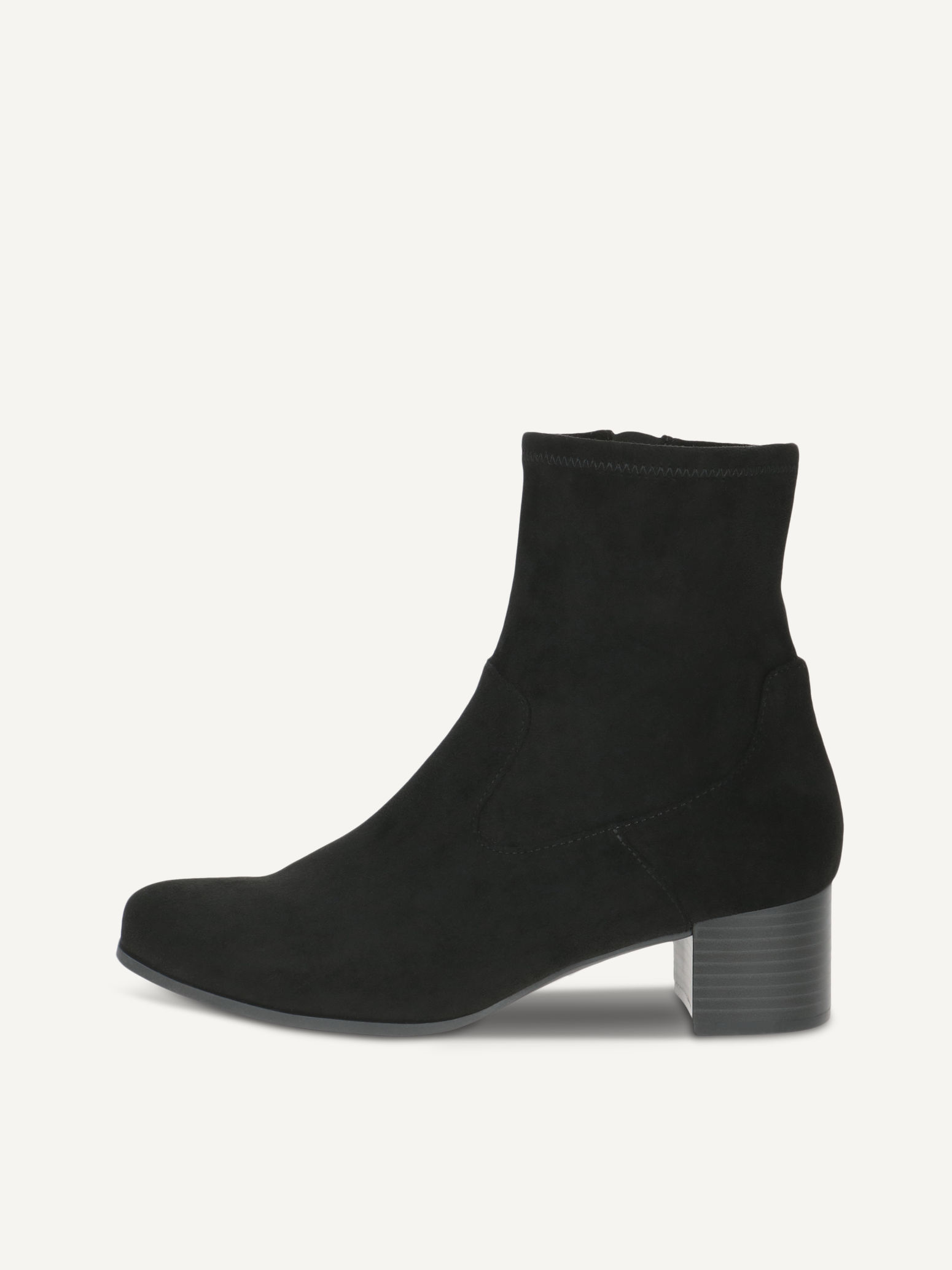 caprice bootie black made of textiles with block heel size 42