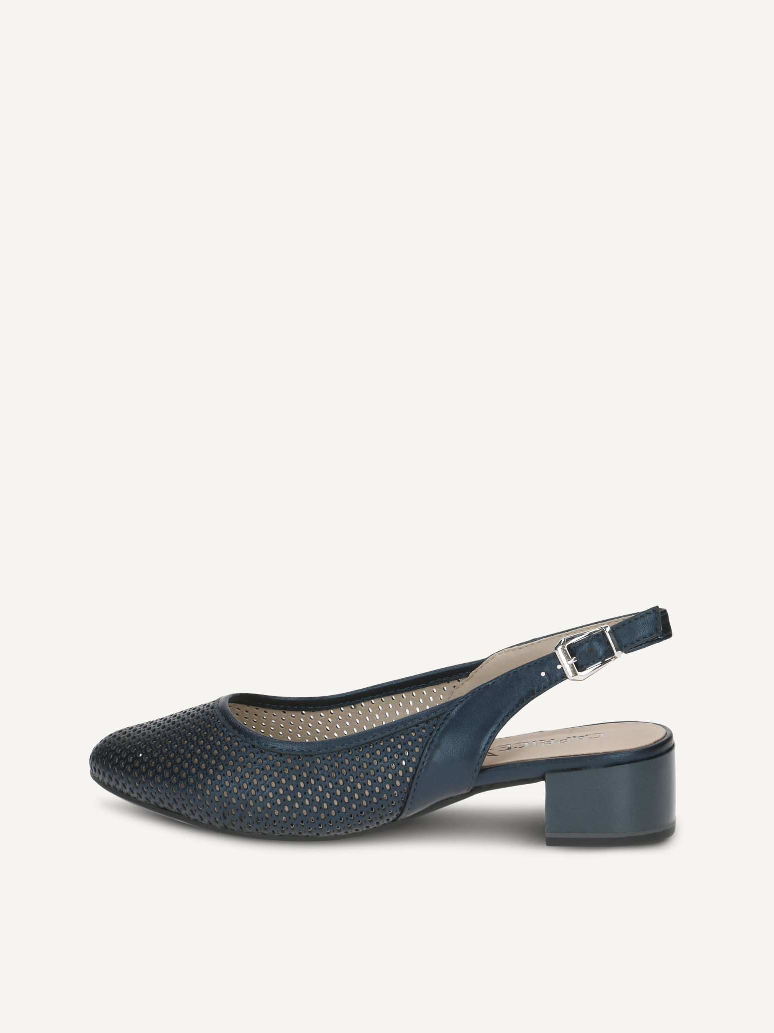CAPRICE escarpin bleu en Cuir avec Talon bloc P405 63 €