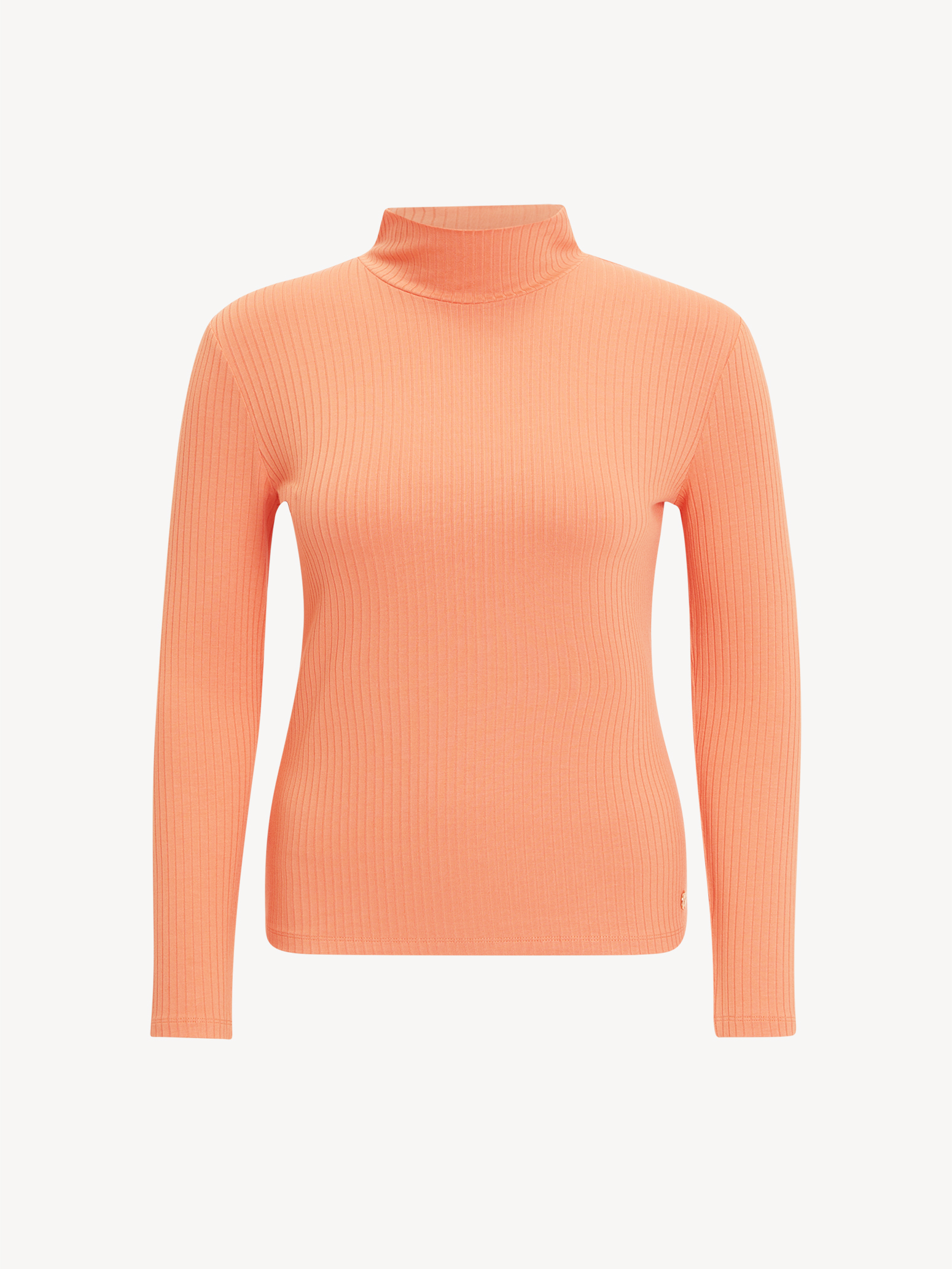 Sweter z golfem - pomarańczowy