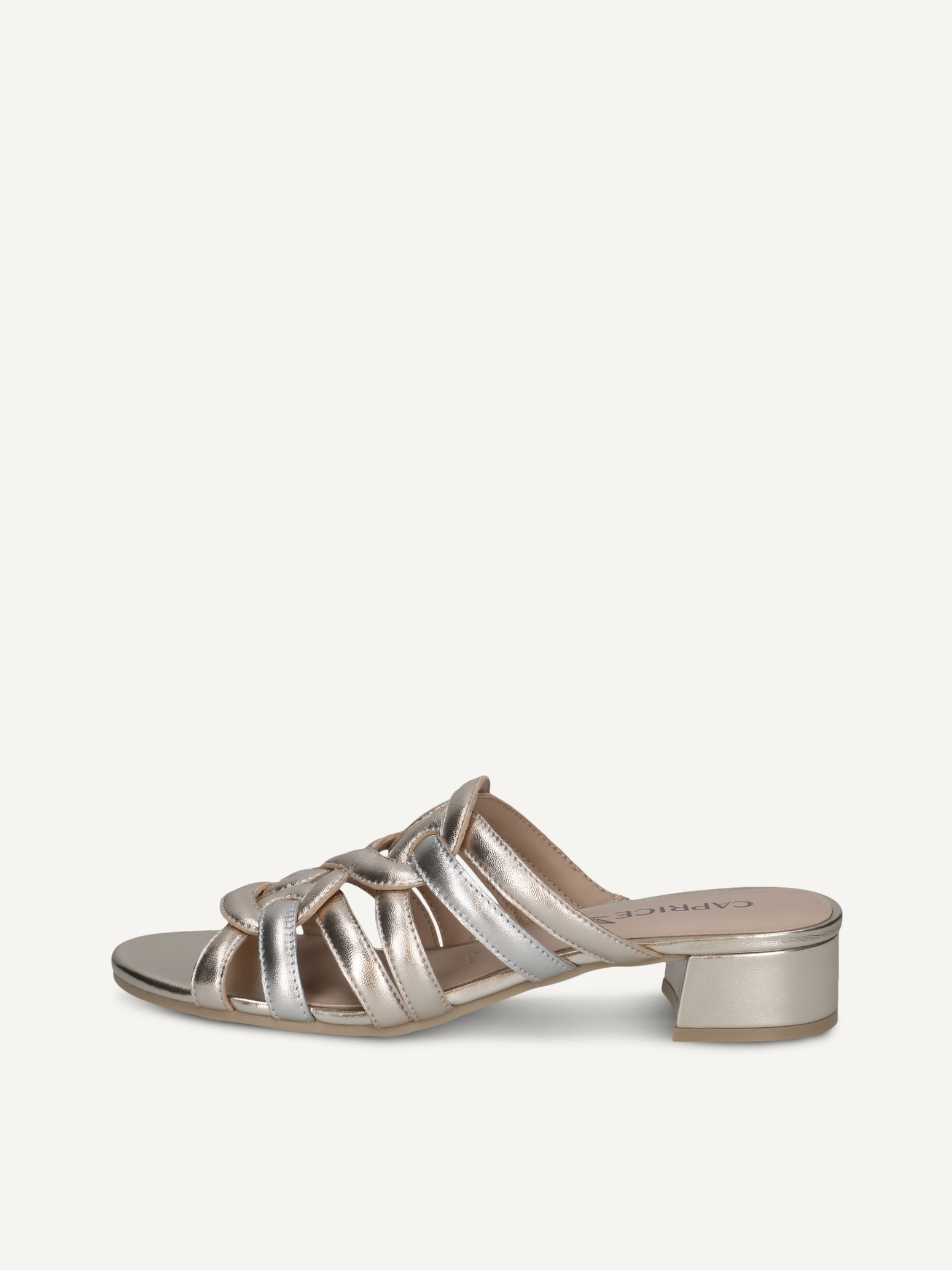 CAPRICE Mule mtallique en Cuir avec Talon bloc P40 62 €