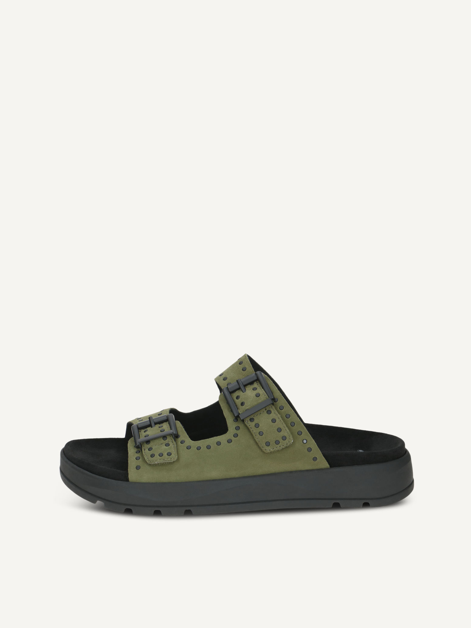 CAPRICE Mule kaki en Cuir sans talon P39 63$