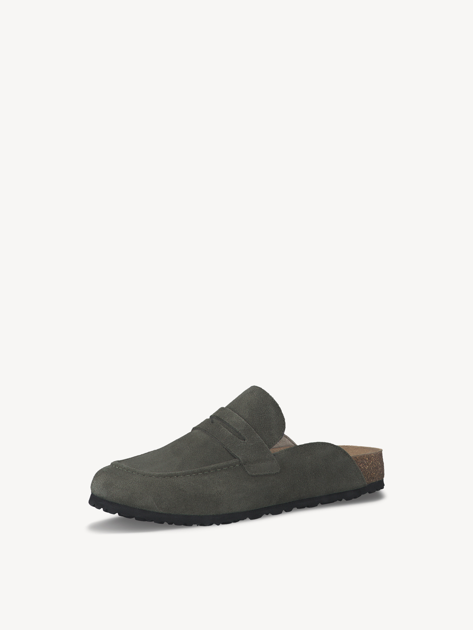 Leather Mule - green, OLIVE, hi-res