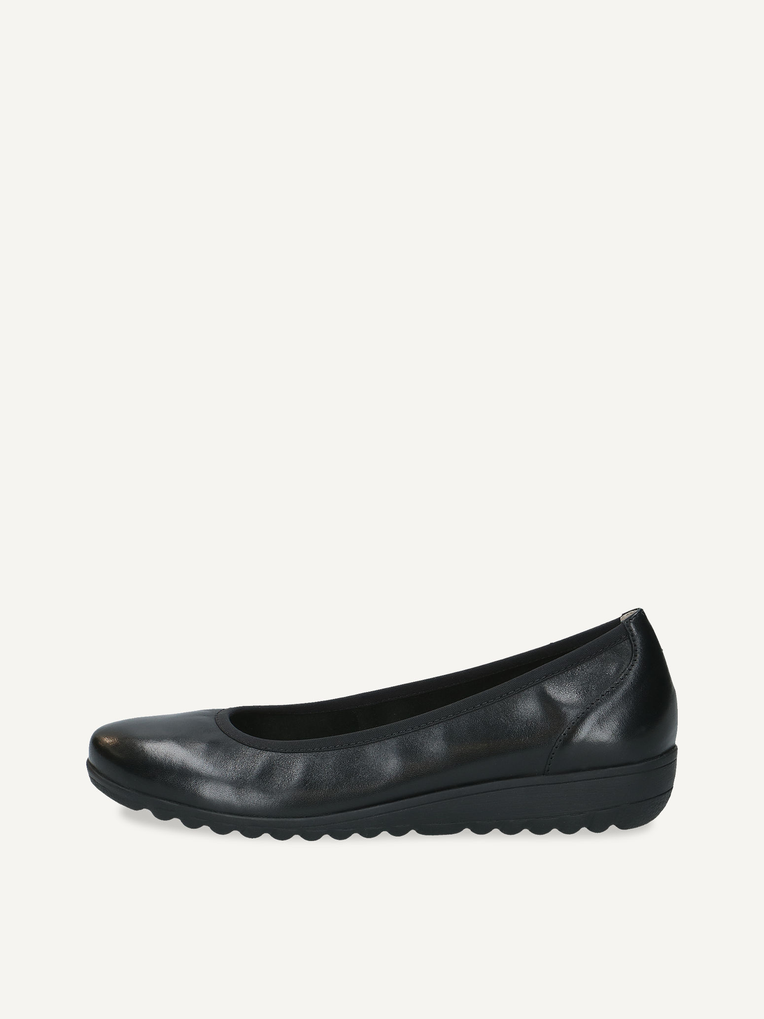 CAPRICE Ballerine noir en Cuir avec Talon compens P42 61$
