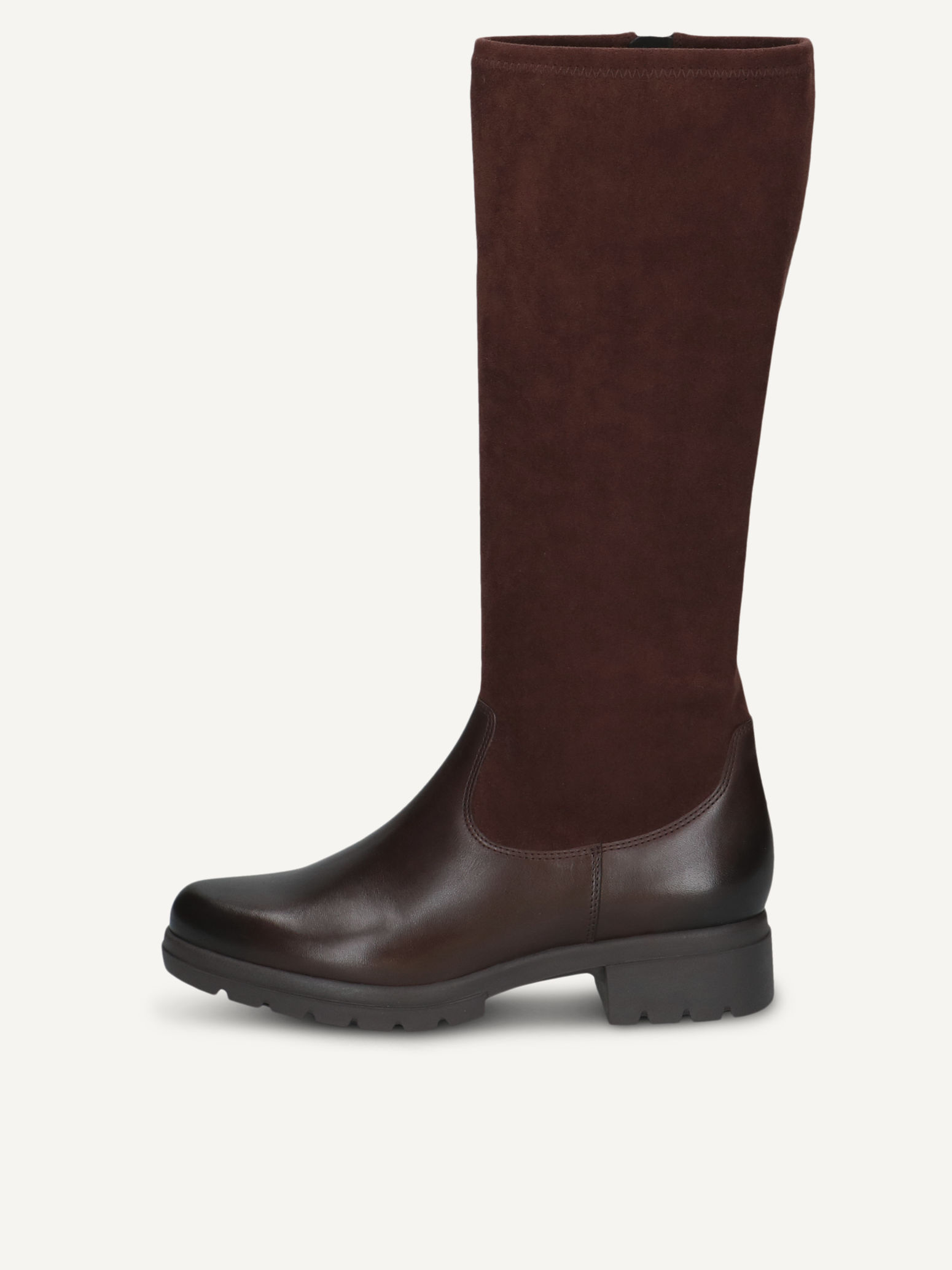 CAPRICE Bottes marron en Mlange de matriaux de cuir et textile avec Talon bloc P375 110 €