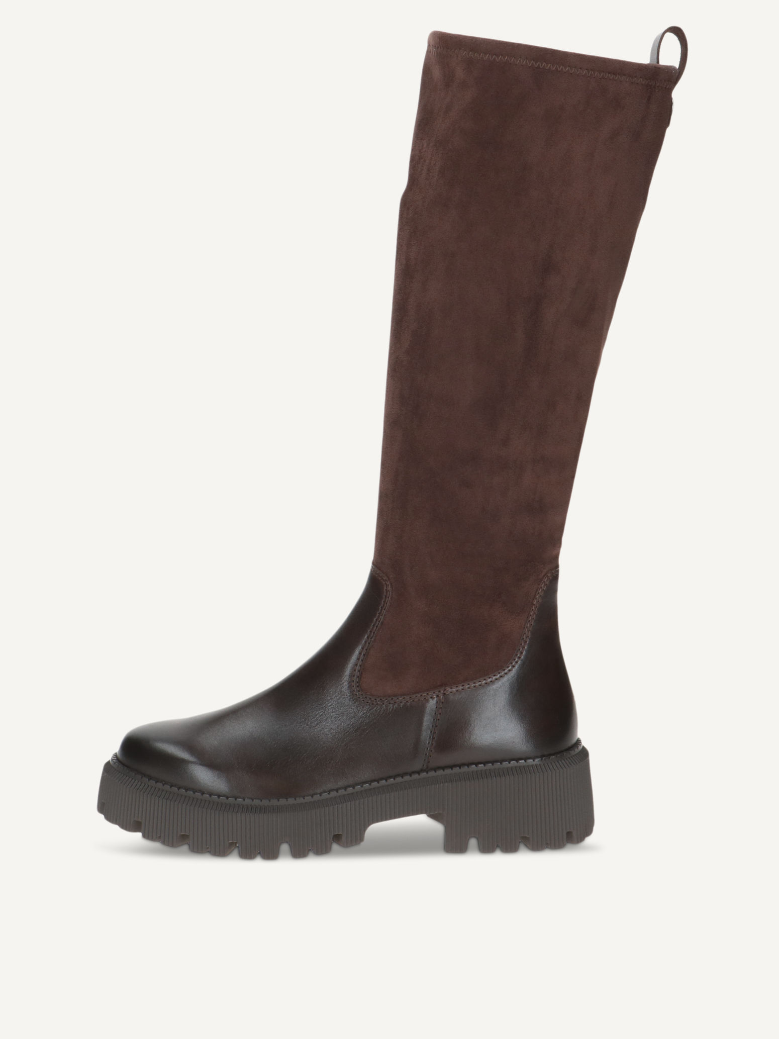 CAPRICE Bottes marron en Mlange de matriaux de cuir et textile avec Talon bloc P41 130$