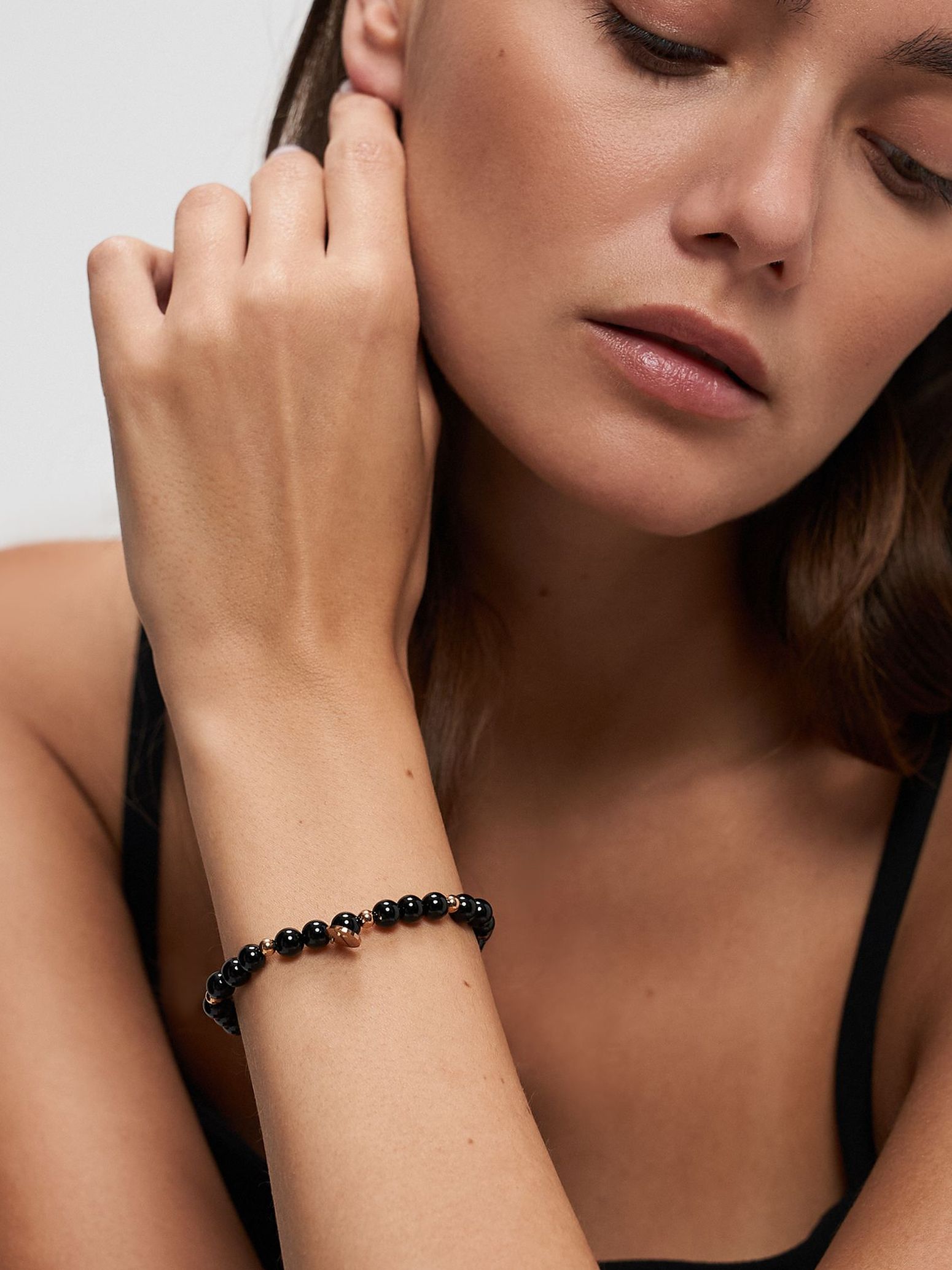 Bracciale nero - 18cm